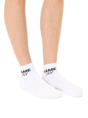 Game Day Classic Ankle Socks – White