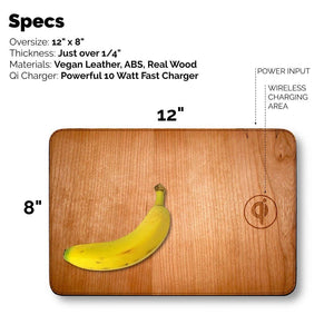 Real Wood Wireless Charging Mousepad - Aromatic Cedar