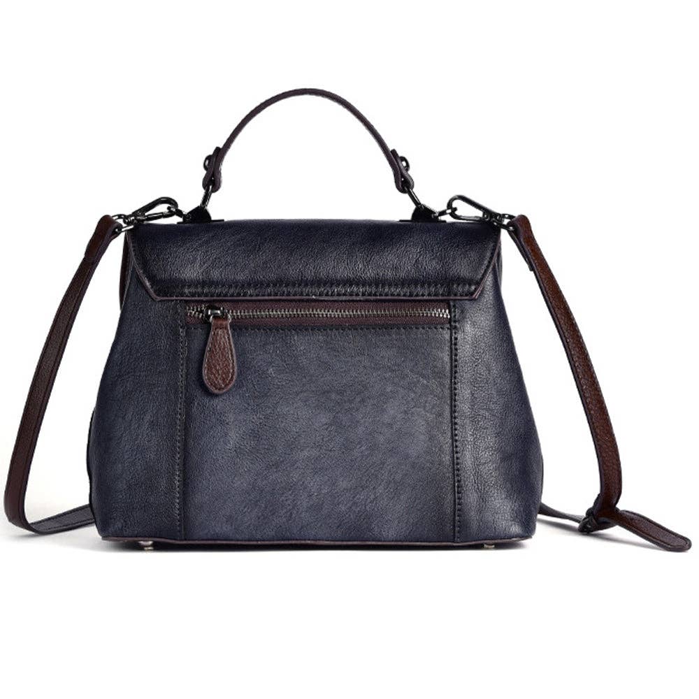 Solid Color Floral Embossed Messenger Bag