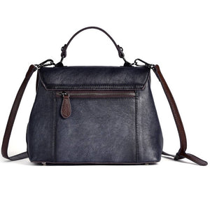 Solid Color Floral Embossed Messenger Bag