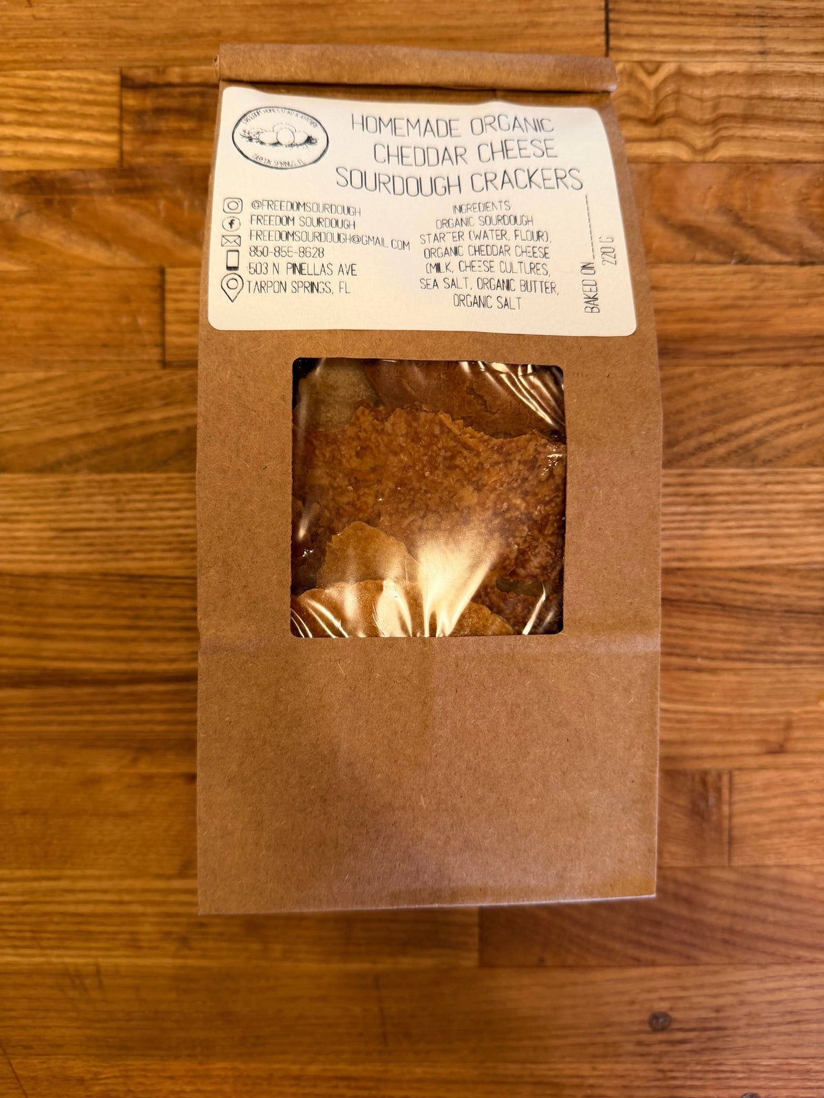 Organic Cheddar Sourdough Crackers Scratch - made in house 
