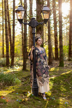 Lionheart Bohemian Goddess Starduster Kimono with botanicals