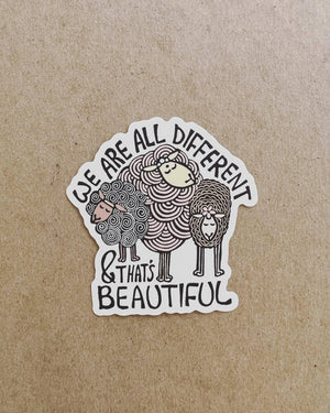 Different Is Beautiful Decorative Stickers