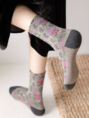 Rufia - Wild Bloom Texture Crew Socks