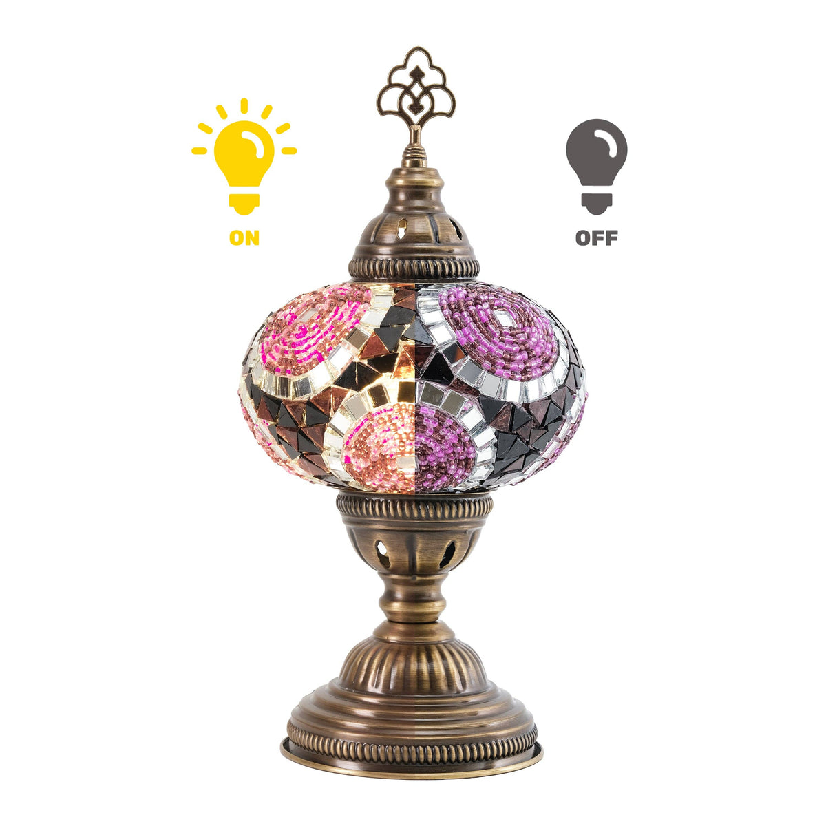 Turkish Mosaic Table Lamp (Purple)