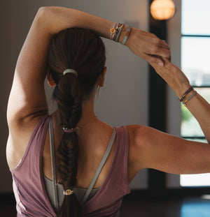 "Breathe" Lotus Flower Yoga Inspired Hair Tie Bracelets