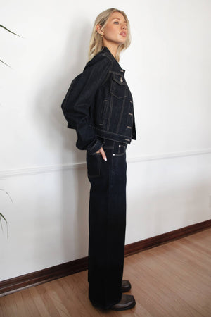 Mills Selvedge Denim Low-Rise Straight Leg Jeans