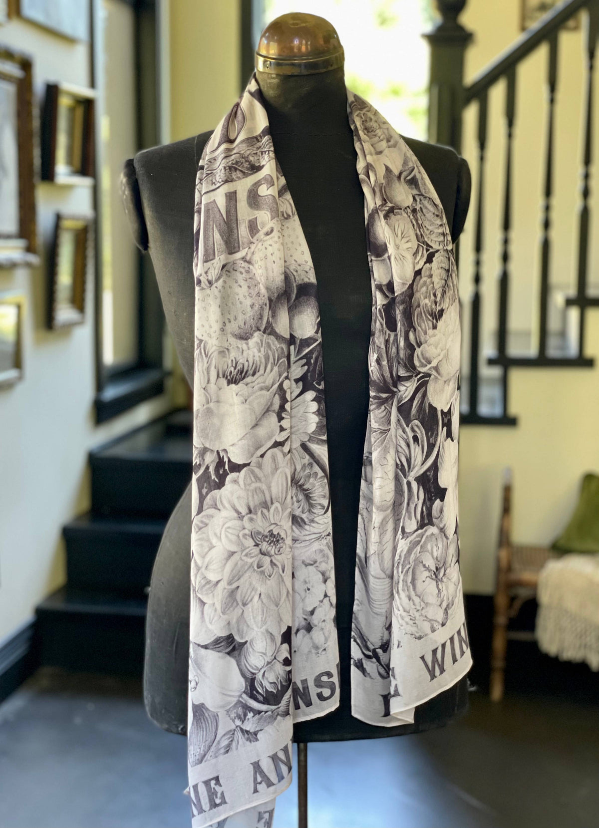 Peace Wine & Sunshine Printed Scarf