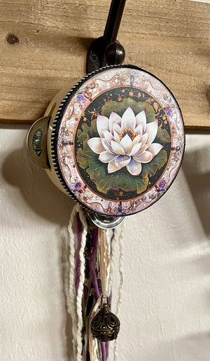 Charmed Lotus Tambourine Wall Art - Sandalwood
