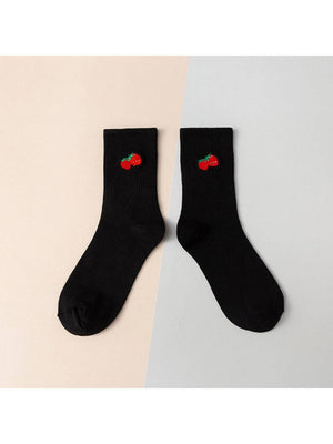 Rufia - Fruit Embroidery Crew Socks