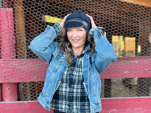 Upcycled Sweater Flapper Cap