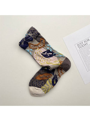 Rufia - Abstract Botanical Crew Socks
