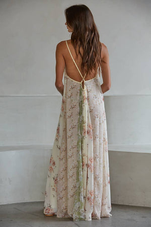 Chiffon Multi Floral Print Maxi