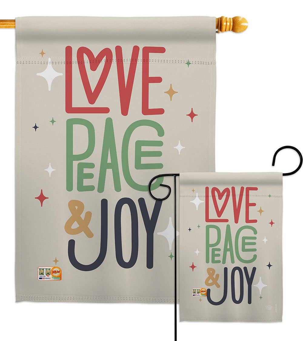 Love Peace & Joy Winter Wonderland House Flag