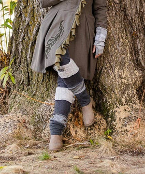 Upcycled Sweater Leg Warmers, Gray