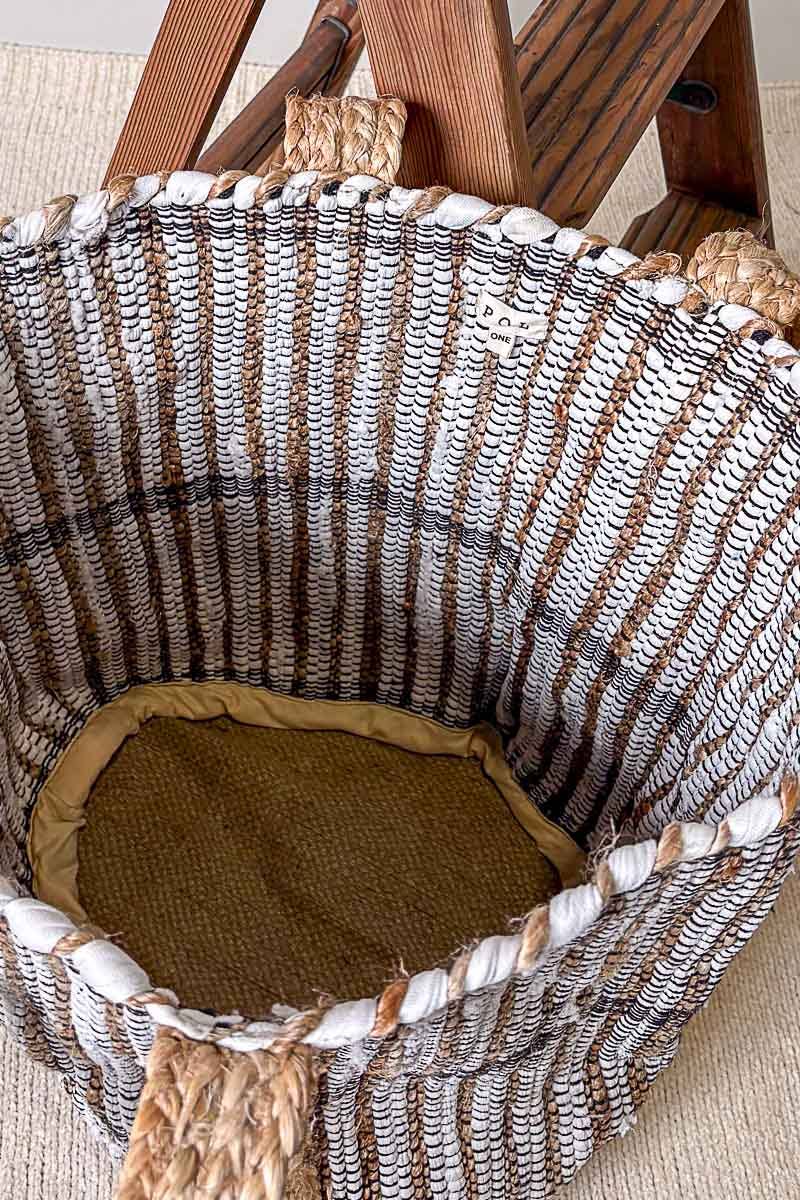 Artisanal Hand woven Striped Beach Tote Bag