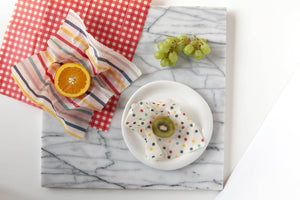 Gingham Dot and Stripe Beeswax Wrap Set of 3