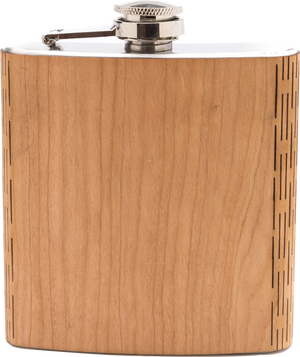 Wooden Hip Flask - 6 oz Stainless Steel
