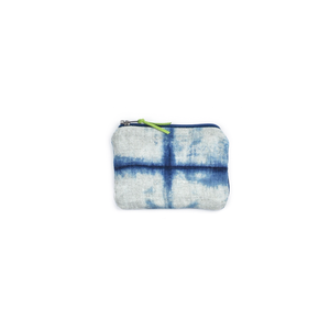 Shibori Indigo Cotton Canvas Coin Purse