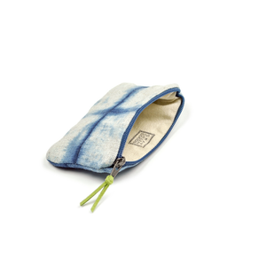 Shibori Indigo Cotton Canvas Coin Purse