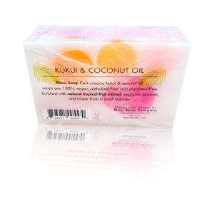 Hibiscus Bar Soap with Kukui and Coconut Oil, 6 oz