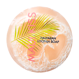 Maui Kiss Sea Salt & Kukui Exfoliating Loofah Soap, 4.75 oz