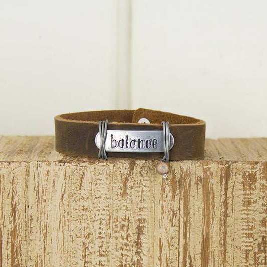Balance Coffee Leather Bracelet