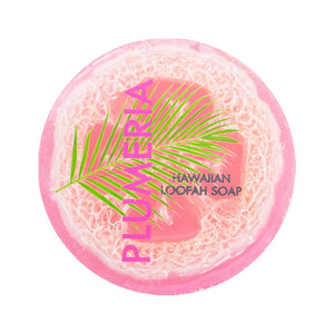 Plumeria Sea Salt & Kukui Exfoliating Loofah Soap, 4.75 oz