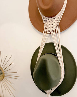 Macrame Double Hat Hanger