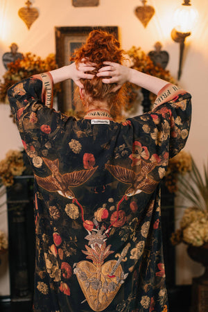 Heart of Gold Opera Duster Kimono Robe - Sacred Heart