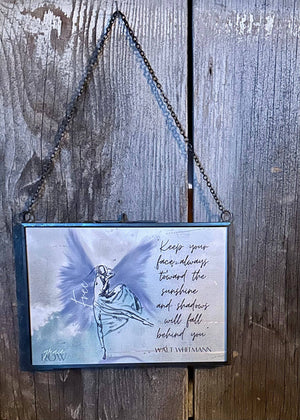 Keep Your Face - Grace Row Glass Wall Hanging