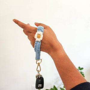 Handwoven Mini Floral Finger Keychain