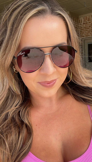 Ace Aviator Sunglasses - Hot Pink