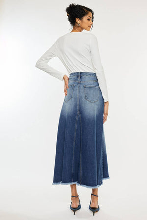 Mid length Denim skirt