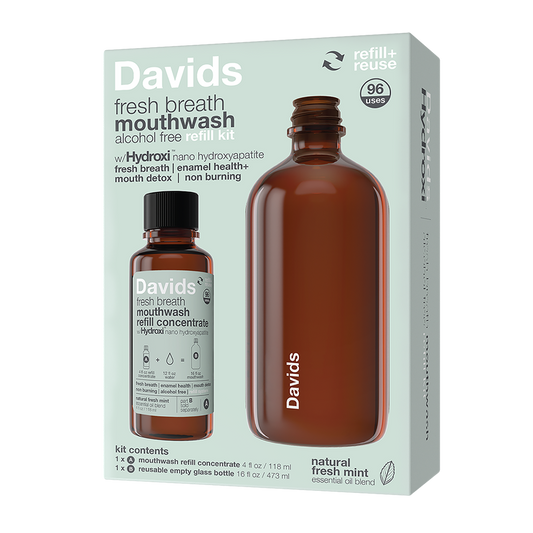 Davids Hydroxi™ Fresh Breath Mouthwash Refill Kit – Natural Fresh Mint
