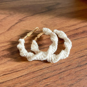 Macrame Hoop Earrings