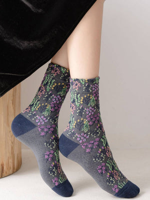 Rufia - Wild Bloom Texture Crew Socks