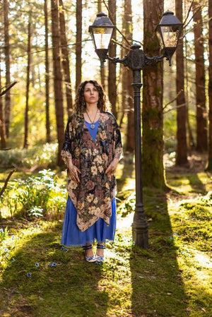 Lionheart Bohemian Goddess Starduster Kimono with botanicals