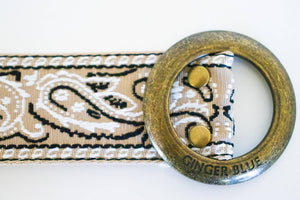 Paisley Please Belt - Sand