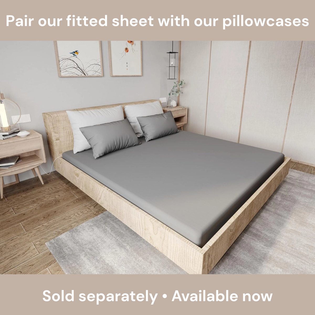 Grounding Fitted Sheet – Queen, Gray