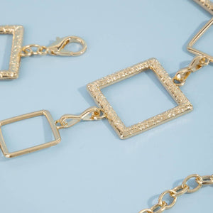 Open Square Link Chain Belt
