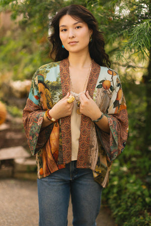 Secret Garden Pixie Duster Cropped Kimono w/ Swan