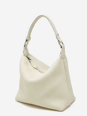 Leather Hobo Shoulder Bag with Soft Pillow Silhouette