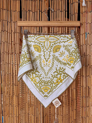 Boho Cotton Handmade Bandana Headscarf – Fir Green Heritage