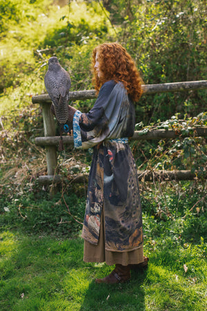 Wild Beauty Opera Duster Kimono Robe with Peacock