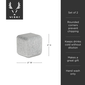 Large Soapstone Whiskey Cubes, Set of 2