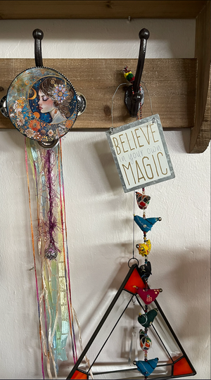 Lady of the Moon Tambourine Wall Hanging
