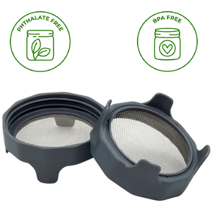 Rust Proof Sprouting Lid with Built-In Stand for Wide Mouth Mason Jars