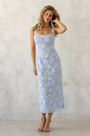 Floral Lace Midi Dress