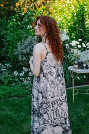 Peace Wine & Sunshine Bohéme Maxi Slip Dress in Rosé Blush